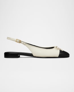 バレエシューズ Tod'S Leather Slingback Ballerinas Tod's Bar Leather Slingback Ballerina Flats | Neiman Marcus