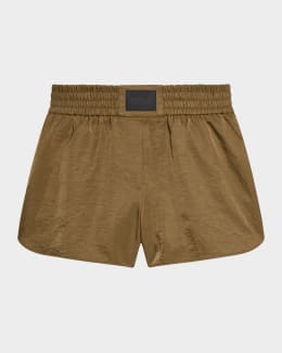 Golden Goose Star Diana Metallic Pull-On Logo Shorts