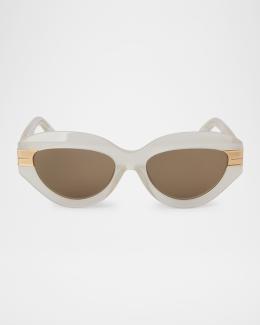 Palm Angels Crystal Oval Metal Sunglasses | Neiman Marcus display picture 2