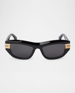Palm Angels Claire Cat-Eye Acetate Sunglasses | Neiman Marcus display picture 2