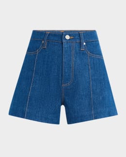 Marc Jacobs Daisy Sequined Wide-Leg Denim Bermuda Shorts