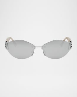 【極美品✨】 miumiu Rimless glasses Rhinestone Miu Miu Rimless Runway MU 54YS ZVN20F Sunglasses - US
