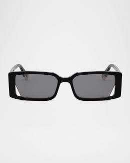 Balmain Triomphe Rectangle Sunglasses | Neiman Marcus