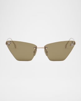 FF Diamond Logo Acetate & Nylon Cat-Eye Sunglasses | Neiman Marcus