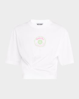 GANNI ♥ Heavy Cotton Bow Relaxed T-Shirt /追跡付 Ganni Heavy Cotton Bow Relaxed T-Shirt | Saks Fifth Avenue