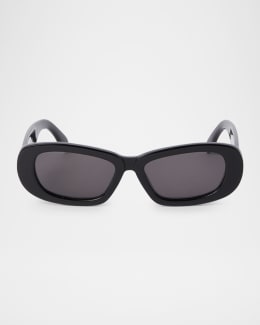 PALM ANGELS スクエアフレムサンクラス PERI025S23PLA001 1076 Palm Angels Men's Palm Acetate Rectangle Sunglasses | Neiman