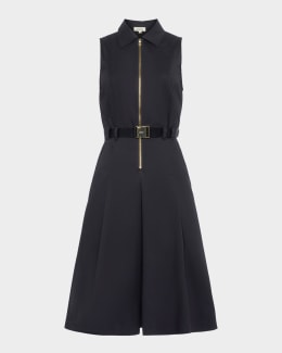 Theory Fixed-Sleeve Poplin Shirtdress | Neiman Marcus