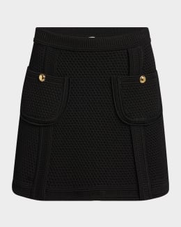 【送料&関税込】CourrA¨ges Mini-skirt 2-pockets Twill Courreges 2-Pocket Twill Mini Skirt | Neiman Marcus