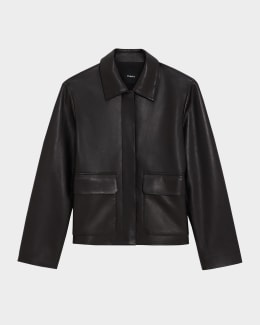 Theory Long-Sleeve Military Jacket | Neiman Marcus Theory Long-Sleeve Military Jacket | Neiman Marcus