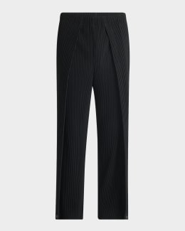 Homme Plisse Issey Miyake Men's Pleated Flat-Front Pants