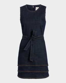 3.1 Phillip Lim Endless Loop T-Shirt Combo Dress with Lace
