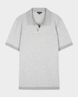 Line Ayden Polo Collar Striped Sweater- Iced Mocha