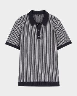Scotch and Soda Crochet Polo - Charcoal Art - FINAL SALE main image 1