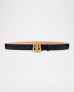 Givenchy Round Buckle Leather Belt, 20mm | Neiman Marcus
