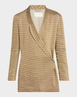 Brunello Cucinelli Cotton Linen Twill Single-Breasted Blazer
