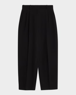 THE ROW Selvie Brushed Cashmere-Silk Straight-Leg Pants