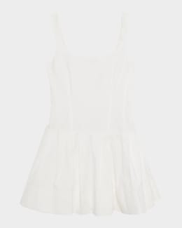 SIMKHAI Colette Short-Sleeve Combo Dress | Neiman Marcus