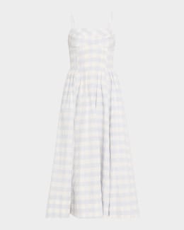 sachin and babi light blue dress Rails Fawn Sweetheart Embroidered Eyelet Midi Dress main image 0