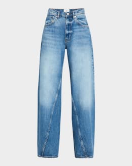 デニム・ジーパン Emilio Pucci 3RDT01 3R998 ABSTRACT-PRINT STRAIGHT-LEG Jeans Emilio Pucci Abstract-Print Straight-Leg Jeans - Blue