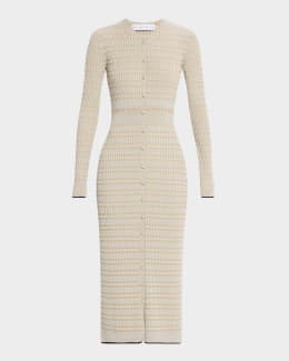 Proenza Schouler White Label Lato Wrap Dress in Linen Slub | Neiman Marcus