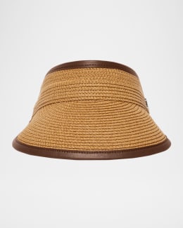 Max Mara Rodesia M-Logo Straw Hat | Neiman Marcus