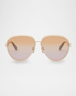 BVLGARI Serpenti Forever Acetate Aviator Sunglasses | Neiman  display picture 2