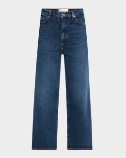 【送料&関税込】Frame the Ritz Ruler Blue Flared Jeans With Frame The Ritz Ruler Blue Flared Jeans With Logo Plaque On