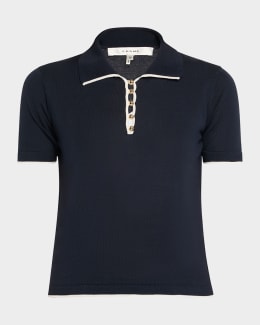 FRAME The Keyhole Polo | Neiman Marcus