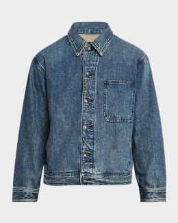 Bottega Veneta Men's Indigo Denim Jacket | Neiman Marcus