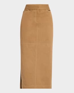 【海外限定】REISSスカート☆Tan Connie Suede Button-Through M Reiss Suede Button-Through Mini Skirt in Tan - REISS