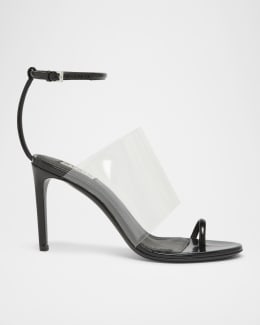 ALAIA Leather Thong Slingback Sandals | Neiman Marcus