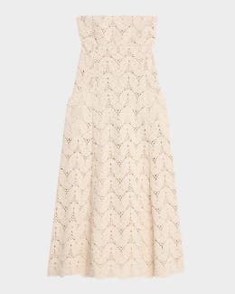 Dress the Population Black Label Isabelle Deep V-Neck Embroidered Midi Dress  | Neiman Marcus