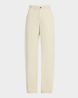 Ferragamo 5-Pocket Cotton Straight-Leg Trousers | Neiman Marcus