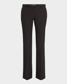 パンツ a Ferretti Straight-Leg Trousers With Satin Finish Alberta Ferretti Satin Straight-Leg Trousers | Neiman Marcus