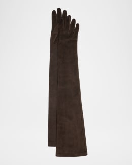 手袋 BRUNELLO CUCINELLI LONG GLOVES Long gloves for Woman in Black | Brunello Cucinelli