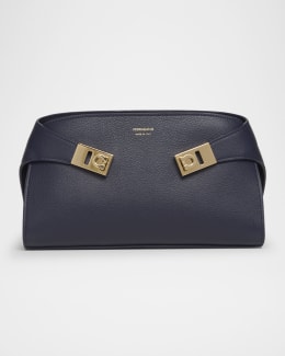 Ferragamo Double Gancio Shoulder Bag | Neiman Marcus