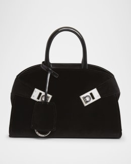 THE ROW India 15.75 Top-Handle Bag in Matte Grained Calfskin