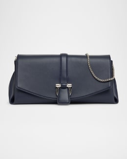 Ferragamo Scarf Smooth Leather Shoulder Bag | Neiman Marcus