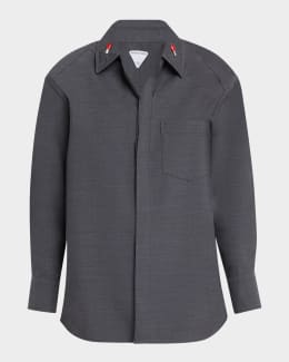 Saint Laurent YSL Pocket Button-Down Shirt | Neiman Marcus
