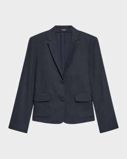 Theory 3-Button Stretch Tailored Jacket | Neiman Marcus