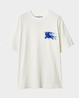 Tシャツ・カットソー Burberry T-SHIRT CAVALIERE CON BANDIERA 8102451 T-shirt Burberry Cotton T-Shirt With Print 8102451 | FLEXDOG