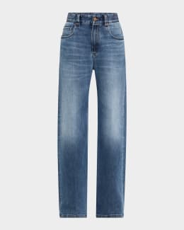 Brunello Cucinelli Straight-Leg Boyfriend Jeans | Neiman Marcus