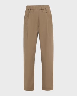 パンツ Brunello Cucinelli Cover Cropped Chino Trousers Chino Crop trousers for Woman in Panama | Brunello Cucinelli