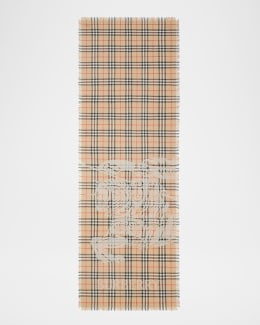 [BURBERRY]★Reversible Check Cashmere Scarf★Knight DC6727E6-95C4-4AD1-821E-