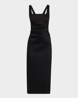 slim fit dress slacks Aidan Mattox- Metallic Knit Halter Gown