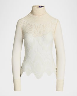 Courreges Re-Edition Mock-Neck Long-Sleeve Fitted Top