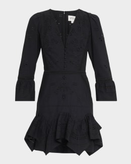 Reiss Jasmine Abstract-Print Jersey Mini Dress | Neiman Marcus