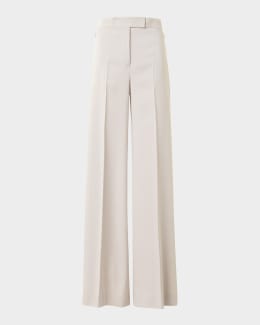 パンツ Max Mara Cream wool Ninfa wide-leg pant (2511131011600 002) Max Mara NINFA WIDE-LEG TROUSERS $424.60 USD - Biffi Boutiques