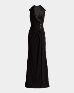 Tadashi Shoji Pintuck Bodycon Lace & Crepe Dress | Neiman Marcus