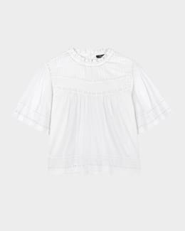 Rails Cotton Cashmere Crewneck T-Shirt | Neiman Marcus